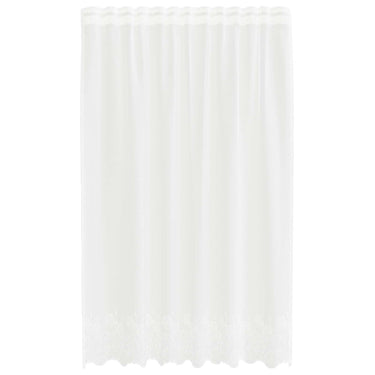 Vidaxl kantgordijn met gordijnen bloemen wit 200 x 150 cm polyester