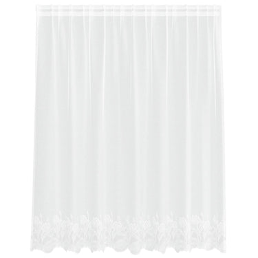 Vidaxl kantgordijn met gordijnen bloemen wit 140 x 200 cm polyester