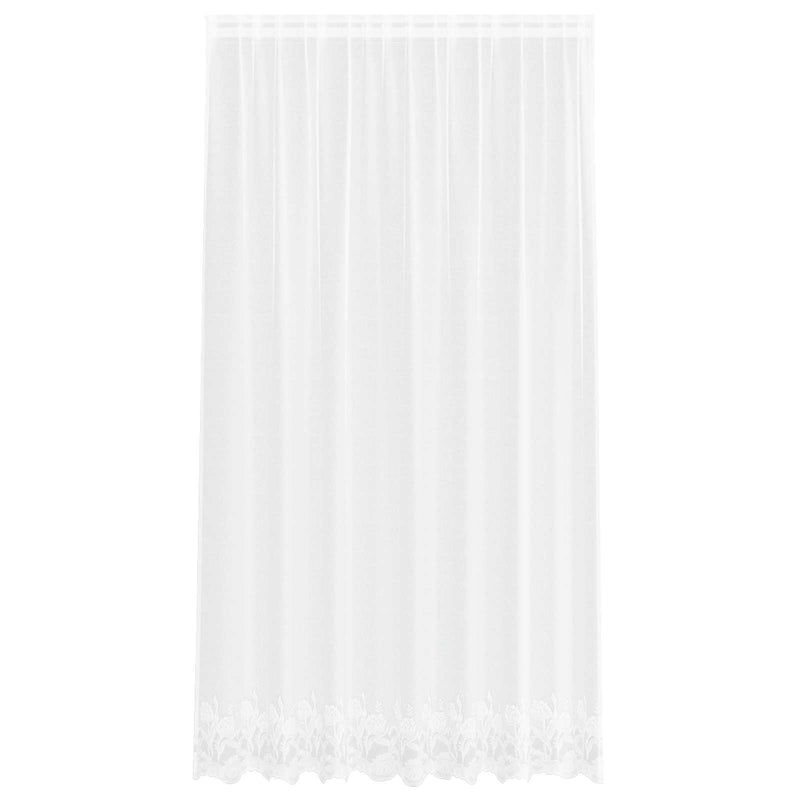 ギャラリービューアに画像をロードする, Vidaxl kantgordijn met gordijnen bloemen wit 245 x 200 cm polyester
