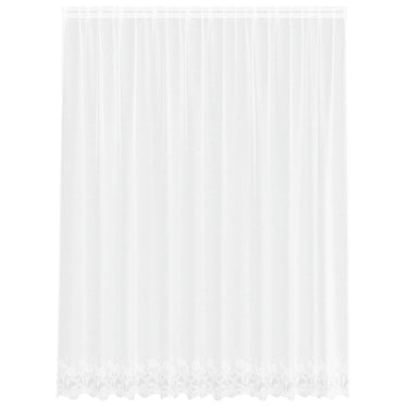 Vidaxl kantgordijn met gordijnen bloemen wit 220 x 300 cm polyester