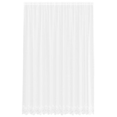 Vidaxl kantgordijn met gordijnen bloemen wit 300 x 300 cm polyester