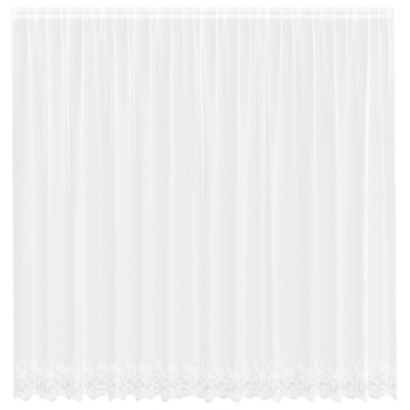 Vidaxl kantgordijn met gordijnen bloemen wit 245 x 400 cm polyester
