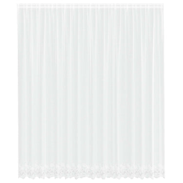 Vidaxl kantgordijn met gordijnen bloemen wit 260 x 400 cm polyester