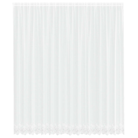 Vidaxl kantgordijn met gordijnen bloemen wit 280 x 400 cm polyester