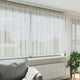 Vidaxl kantgordijn met gordijnen bloemen wit 140 x 500 cm polyester