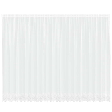 Vidaxl kantgordijn met gordijnen bloemen wit 245 x 500 cm polyester