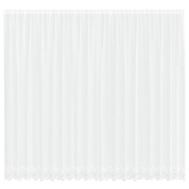 Vidaxl kantgordijn met gordijnen bloemen wit 300 x 500 cm polyester