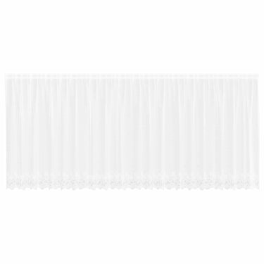 Vidaxl kantgordijn met gordijnen bloemen wit 160 x 600 cm polyester