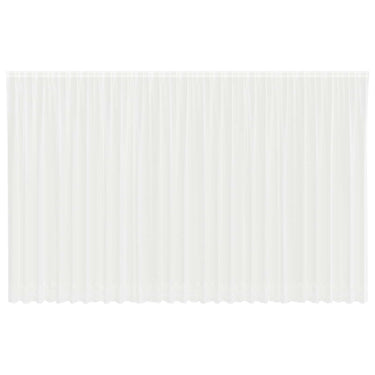 Vidaxl kantgordijn met gordijnen bloemen wit 280 x 750 cm polyester