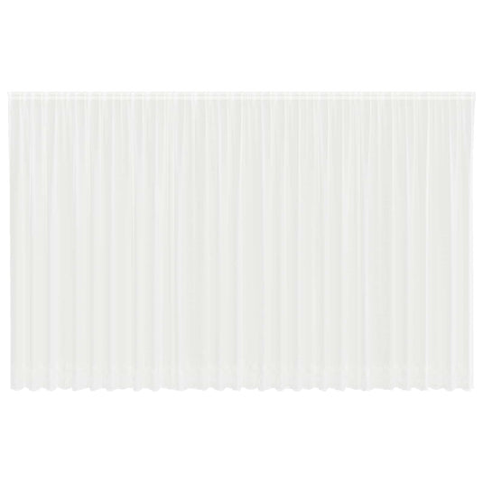 Vidaxl kantgordijn met gordijnen bloemen wit 300 x 750 cm polyester
