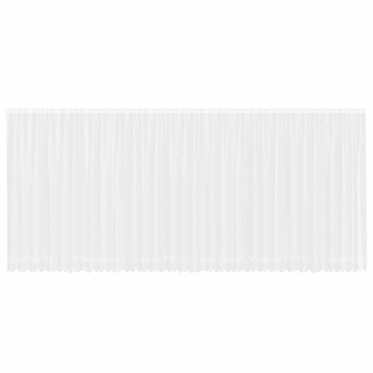 Vidaxl kantgordijn met gordijnen bloemen wit 220 x 900 cm polyester