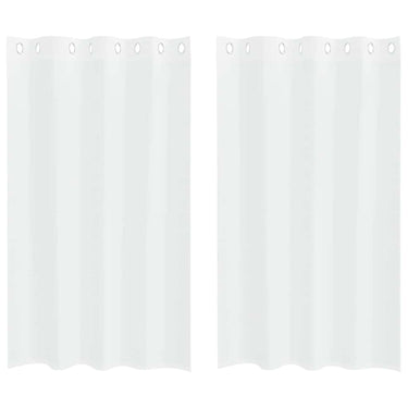 Vidaxl voile gordijn met gordijnen 2 pcs wit 175 x 140 cm polyester