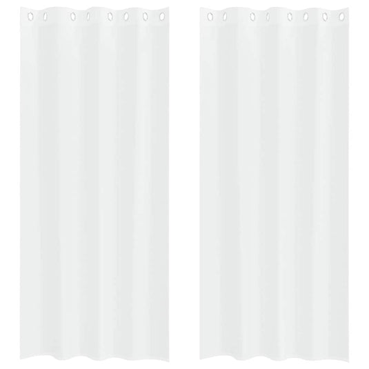 Vidaxl voile gordijn met gordijnen 2 pcs wit 245 x 140 cm polyester