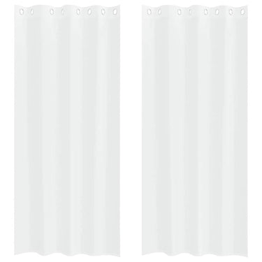 Vidaxl voile gordijn met gordijnen 2 pcs wit 260 x 140 cm polyester