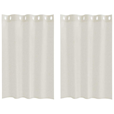 Vidaxl voile gordijn met gordijnen 2 pcs crème 140 x 140 cm polyester