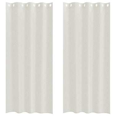 Vidaxl voile gordijn met gordijnen 2 pcs crème 245 x 140 cm polyester