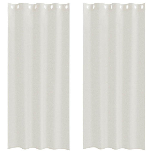 Vidaxl voile gordijn met gordijnen 2 pcs crème 260 x 140 cm polyester