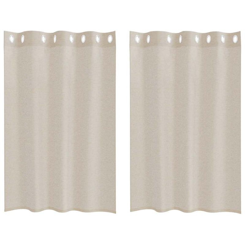 ギャラリービューアに画像をロードする, Vidaxl voile gordijn met gordijnen 2 pcs zand 140 x 140 cm polyester
