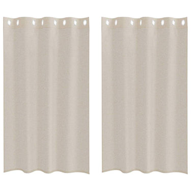 Vidaxl voile gordijn met gordijnen 2 pcs zand 175 x 140 cm polyester
