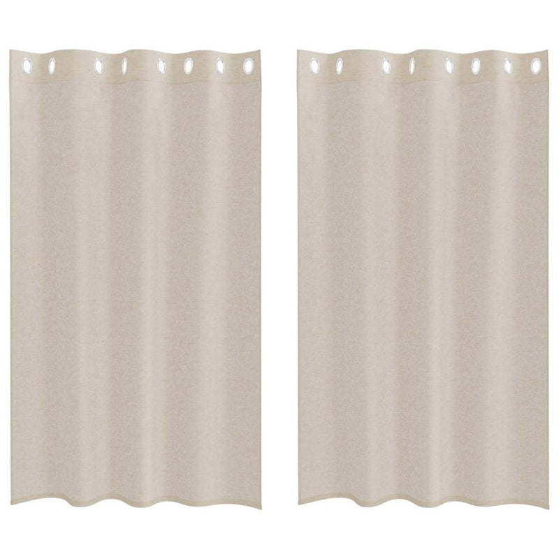 ギャラリービューアに画像をロードする, Vidaxl voile gordijn met gordijnen 2 pcs zand 175 x 140 cm polyester
