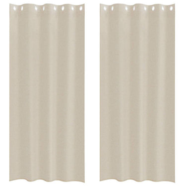 Vidaxl voile gordijn met gordijnen 2 pcs zand 260 x 140 cm polyester