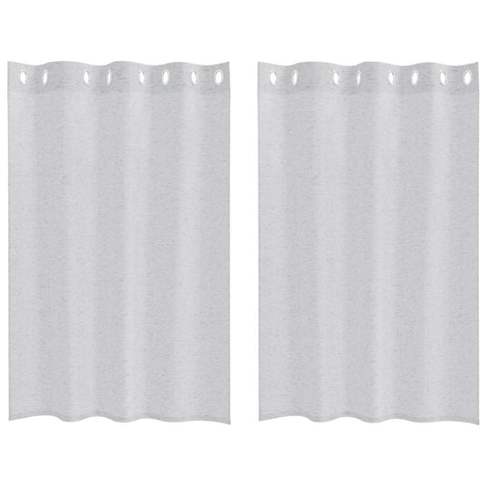 Vidaxl voile gordijn 2 pcs lichtgrijs 140 x 140 cm polyester