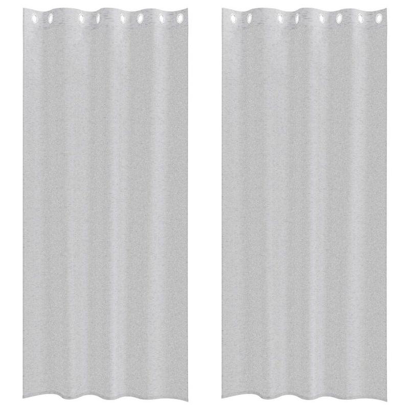 Chargez l'image dans la visionneuse de la galerie, Vidaxl voile gordijn 2 pcs lichtgrijs 225 x 140 cm polyester
