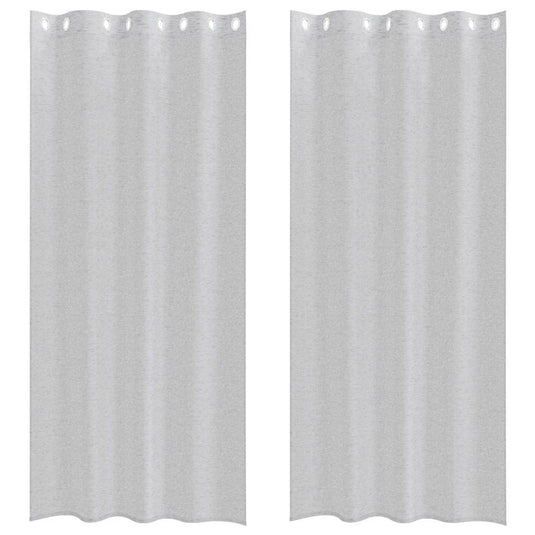Vidaxl voile gordijn 2 pcs lichtgrijs 225 x 140 cm polyester