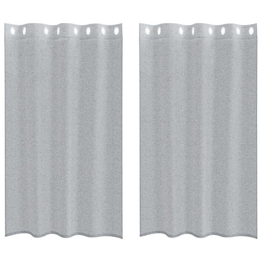 Vidaxl voile gordijn 2 pcs donkergrijs 175 x 140 cm polyester