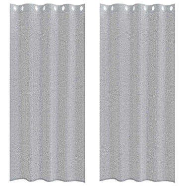 Vidaxl voile gordijn 2 pcs donkergrijs 225 x 140 cm polyester