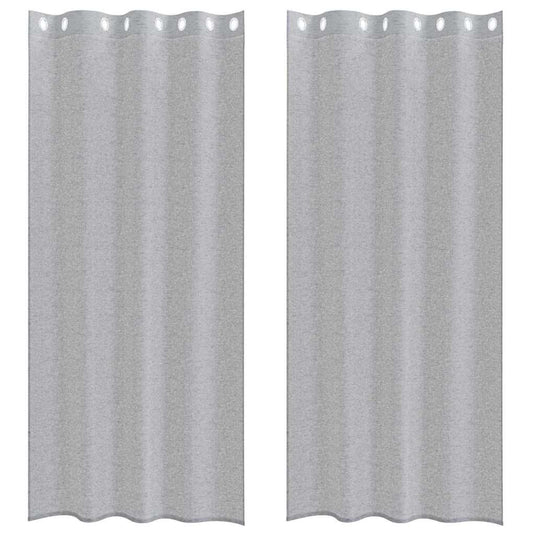 Vidaxl voile gordijn 2 pcs donkergrijs 260 x 140 cm polyester