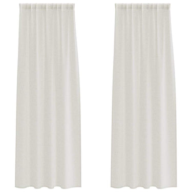 Vidaxl voile gordijn met gordijnen 2 pcs crème 225 x 140 cm polyester