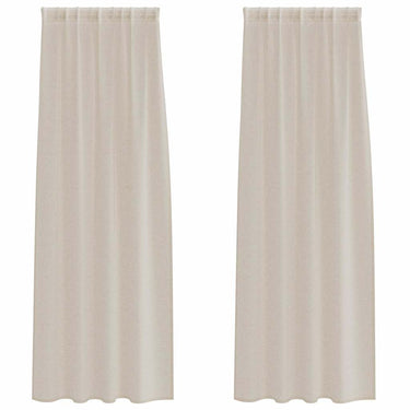 Vidaxl voile gordijn met gordijnen 2 pcs zand 245 x 140 cm polyester
