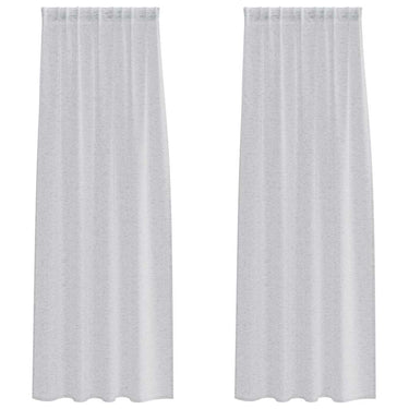 Vidaxl voile gordijn 2 pcs lichtgrijs 245 x 140 cm polyester