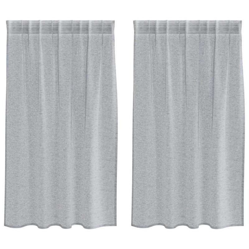 ギャラリービューアに画像をロードする, Vidaxl voile gordijn 2 pcs donkergrijs 140 x 140 cm polyester

