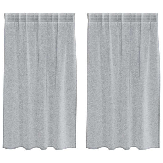 Vidaxl voile gordijn 2 pcs donkergrijs 140 x 140 cm polyester