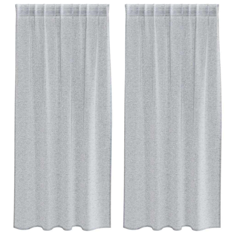 ギャラリービューアに画像をロードする, Vidaxl voile gordijn 2 pcs donkergrijs 175 x 140 cm polyester
