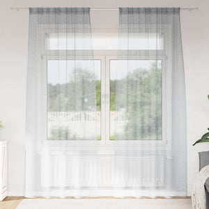 Vidaxl voile gordijn 2 pcs donkergrijs 260 x 140 cm polyester