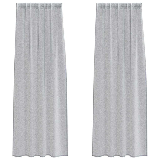 Vidaxl voile gordijn 2 pcs donkergrijs 260 x 140 cm polyester