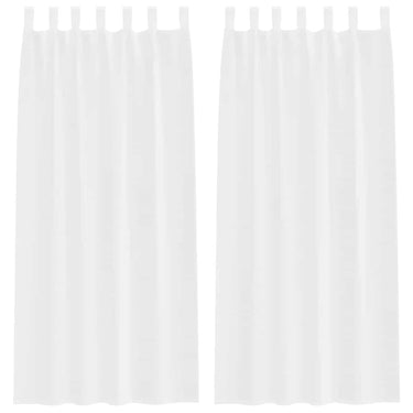Vidaxl voile gordijn met gordijnen 2 pcs wit 245 x 140 cm polyester