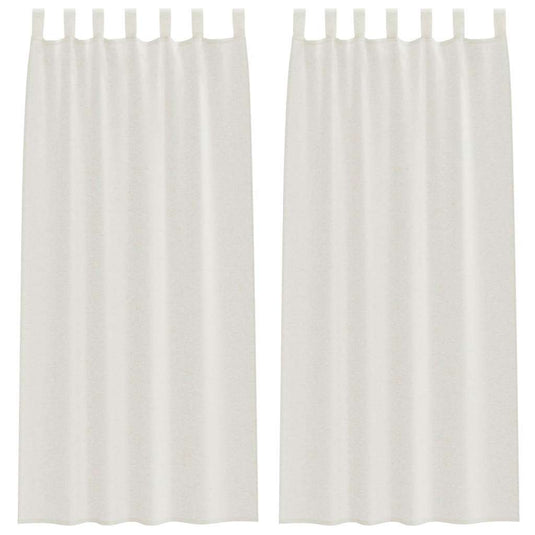 Vidaxl voile gordijn met gordijnen 2 pcs crème 245 x 140 cm polyester