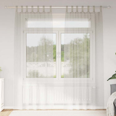 Vidaxl voile gordijn met gordijnen 2 pcs crème 260 x 140 cm polyester