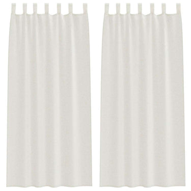 Vidaxl voile gordijn met gordijnen 2 pcs crème 260 x 140 cm polyester