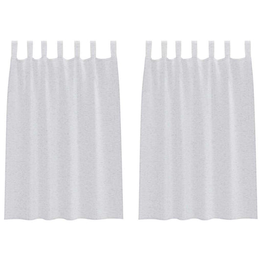 Vidaxl voile gordijn 2 pcs lichtgrijs 140 x 140 cm polyester