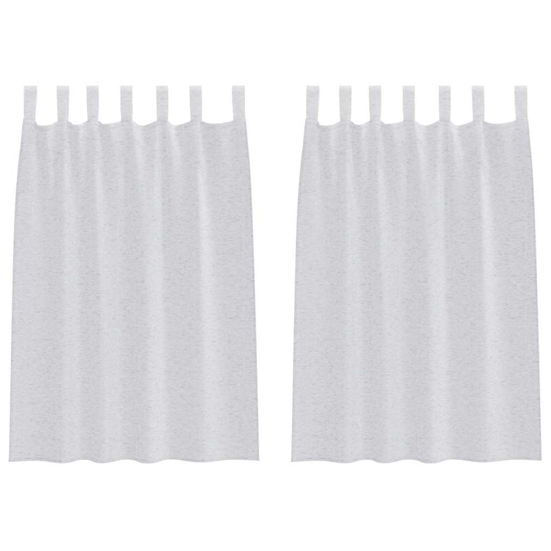 Afbeelding laden in galerijviewer, Vidaxl voile gordijn 2 pcs lichtgrijs 140 x 140 cm polyester
