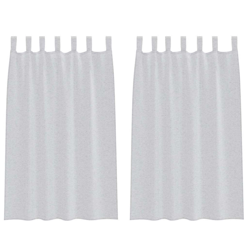 Afbeelding laden in galerijviewer, Vidaxl voile gordijn 2 pcs lichtgrijs 175 x 140 cm polyester
