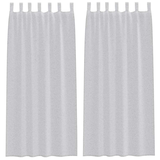 Vidaxl voile gordijn 2 pcs lichtgrijs 245 x 140 cm polyester