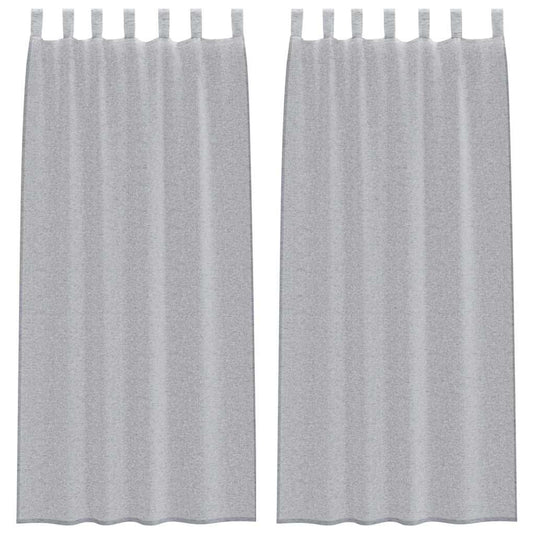 Vidaxl voile gordijn 2 pcs donkergrijs 245 x 140 cm polyester