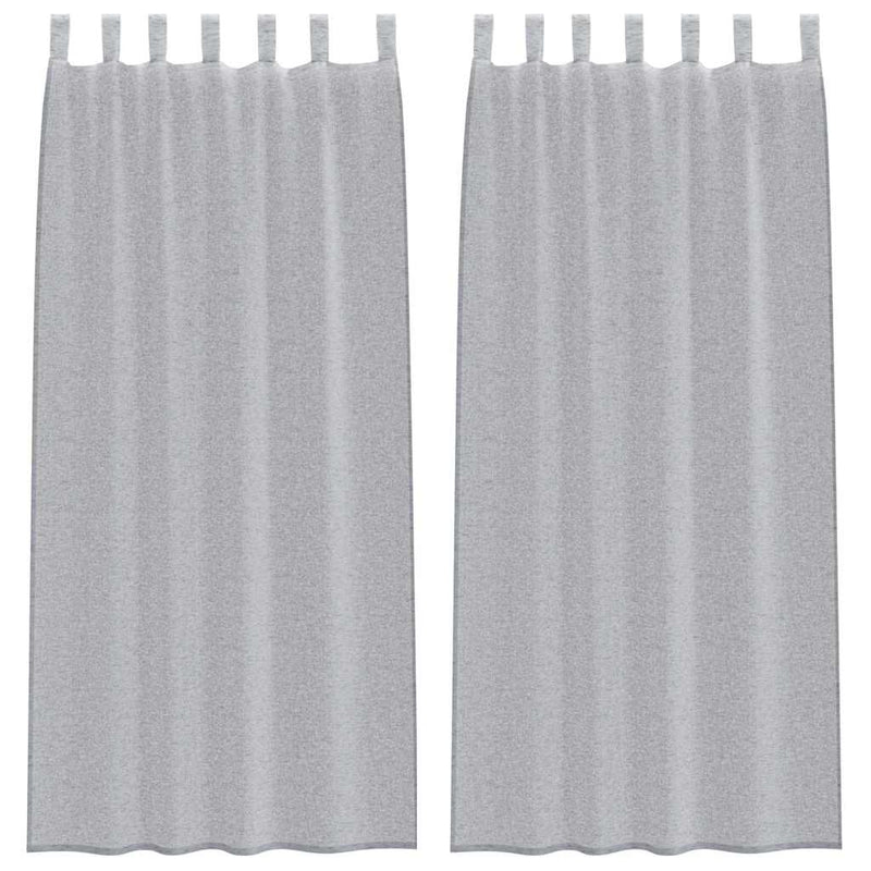 Afbeelding laden in galerijviewer, Vidaxl voile gordijn 2 pcs donkergrijs 260 x 140 cm polyester
