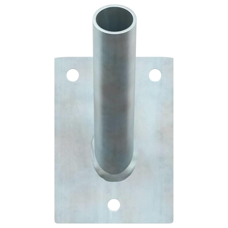 Afbeelding laden in galerijviewer, Vidaxl vlaggen mast houder zilver 10,5 x 7,5 x 0,25 cm staal
